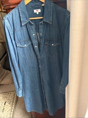 Levi's Light Blue Denim Shirt Dress